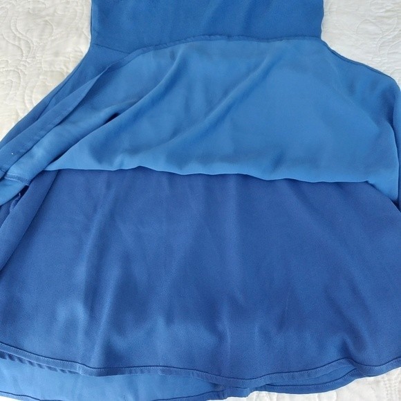 Rachel Zoe - Royal Blue Sleeveless Knee-Length Semi-Formal Side Zip Dress - Picture 9 of 12